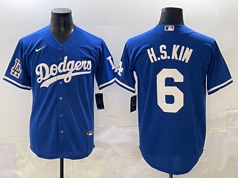 Men 2025 Los Angeles Dodgers #6 H.S.Kim Blue Game Nike MLB Jersey style 9
